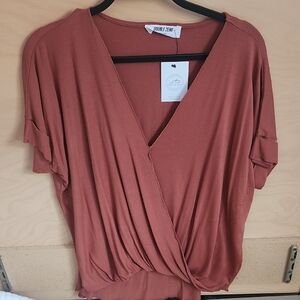 Double Zero Women's Terracotta Wrap Blouse